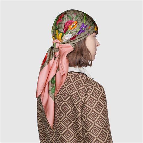 gucci rose print|Gucci scarf women pink.